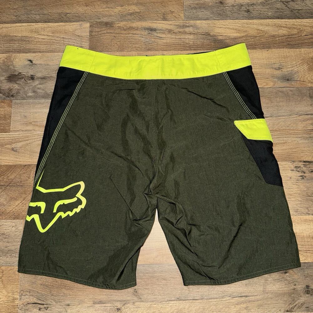 FOX Racing Boardshorts Men's Size 34 Neon Fluorescent Swimming Surf Trunks